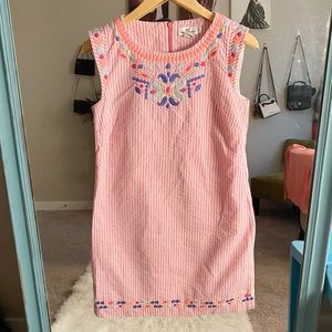 Vineyard Vines Preppy Pink Stripe Sleeveless Dress